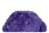 Purple Shearling Pouch