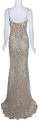 Shell Embellished Long Dress