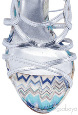 Silver Strappy Sandals