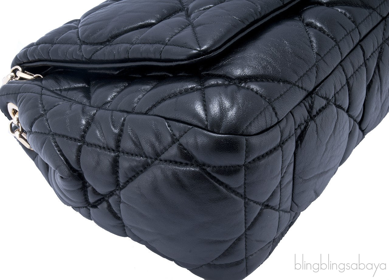 Black Quilted Leather Shoulder Bag