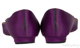 Blahnik Purple Satin Hangisi Flat Shoes