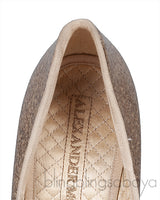 ALEXANDER MCQUEEN Gold Glitter Heart Pumps