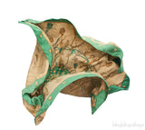 Key Pattern Dip Dye Scarf