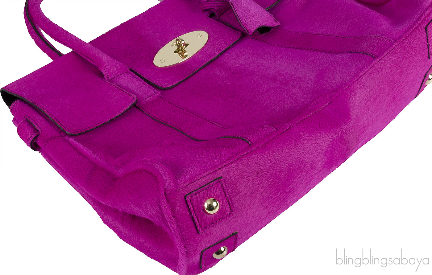 Fuchsia Pony Hair Bayswater Top Handle Bag