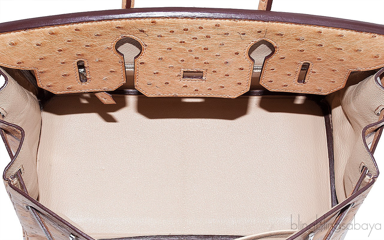 Birkin 30 Gold Ostrich PHW