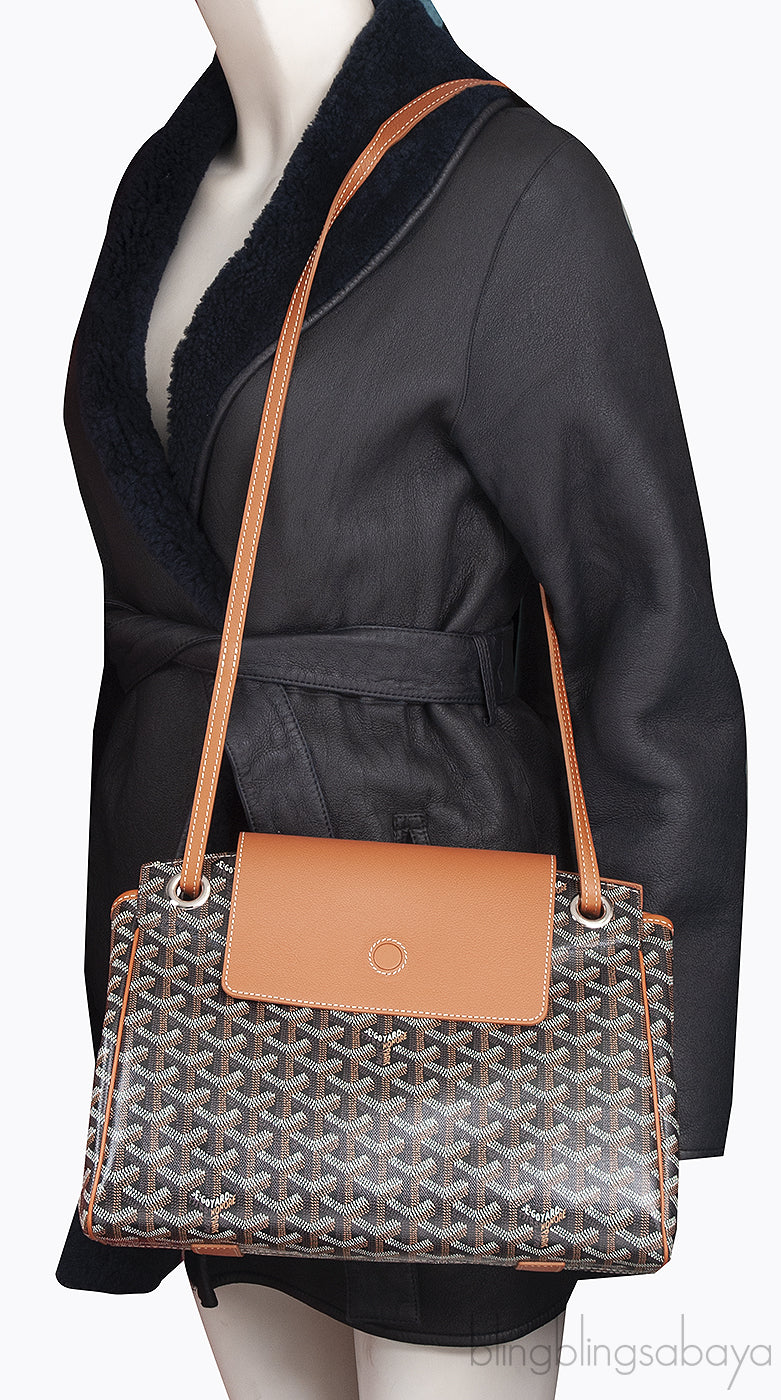 Goyard Black & Tan Routte Suople Bag PM