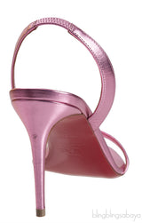 O Marylin Pink Metallic Slingback Sandal
