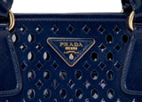 Perforated Saffiano Leather Tote