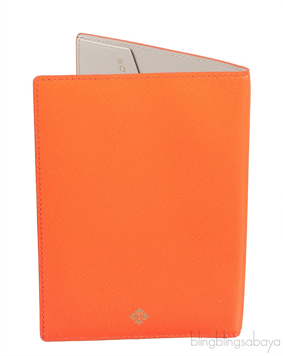 Orange Long Clutch Wallet  w/ Passport Holder