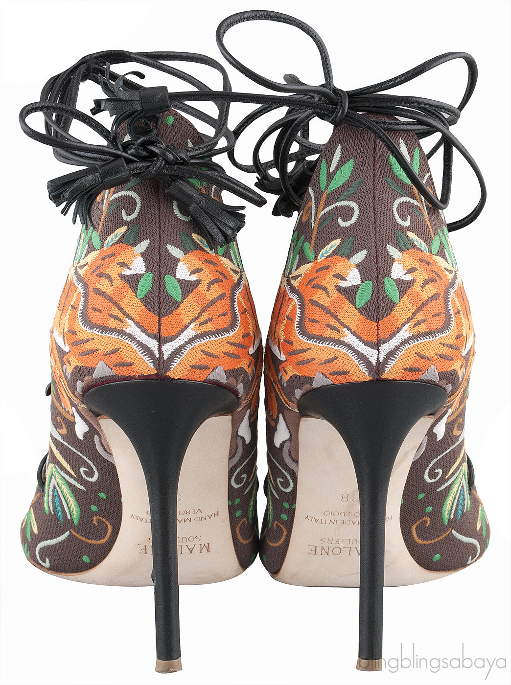 Embroidered Lace Canvas Sandals