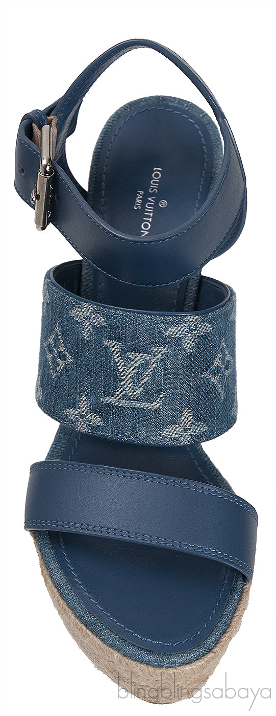 Blue Starboard Wedge Sandal