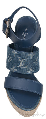 Blue Starboard Wedge Sandal