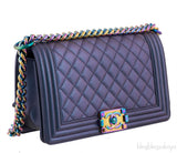 Le Boy Iridescent Medium Flap Bag