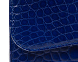 Chanel Classic Blue Crocodile Jumbo Flap Bag