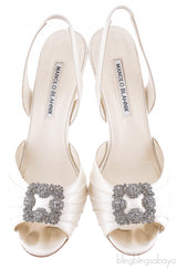 Cassia Ivory Peep Slingback Pump