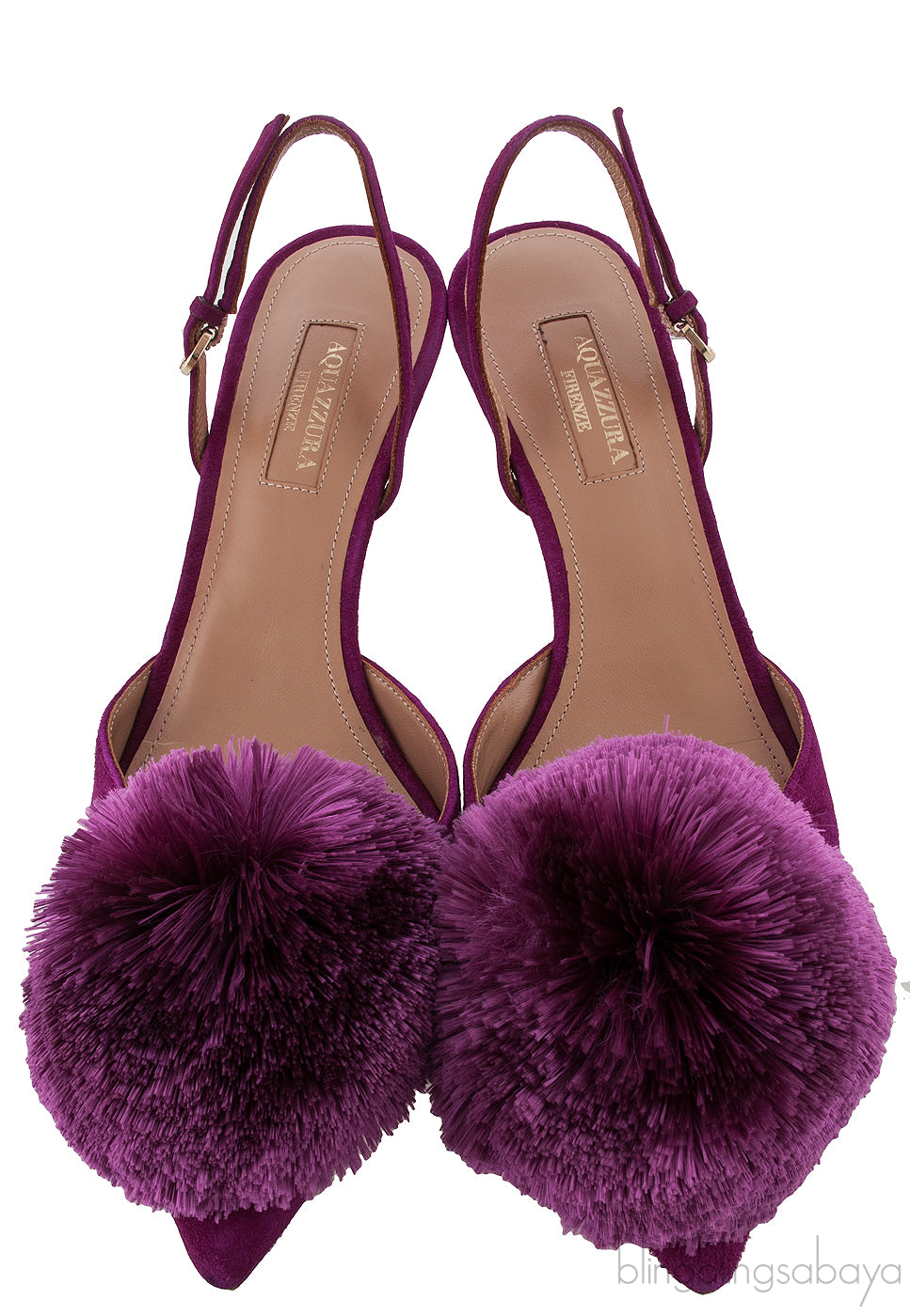 Purple Powder Puff Heels