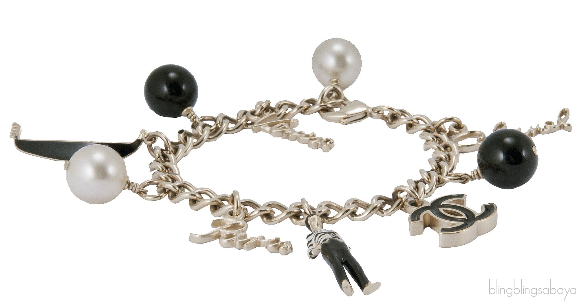 Sculpted Coco Chanel Charm Bracelet