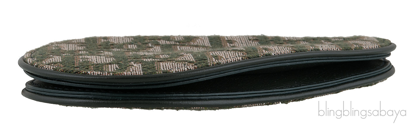 Oblique Green Saddle Purse