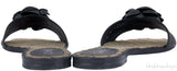 Black Camellia Flat Mules*