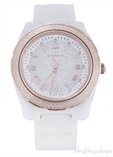 White Ceramic Diamond Ladies Watch
