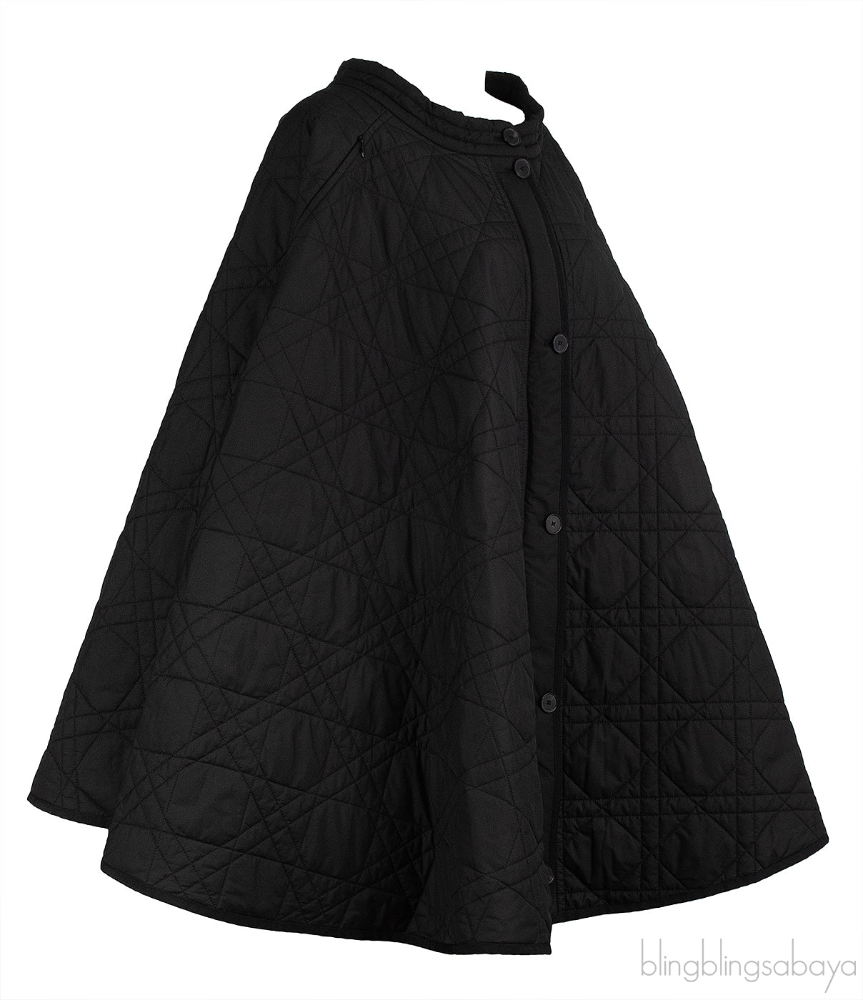 Christian Dior Black Quilted  A-line Midi Skirt