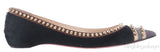 Black Calf Hair Spiked Pointed Toe Flats
