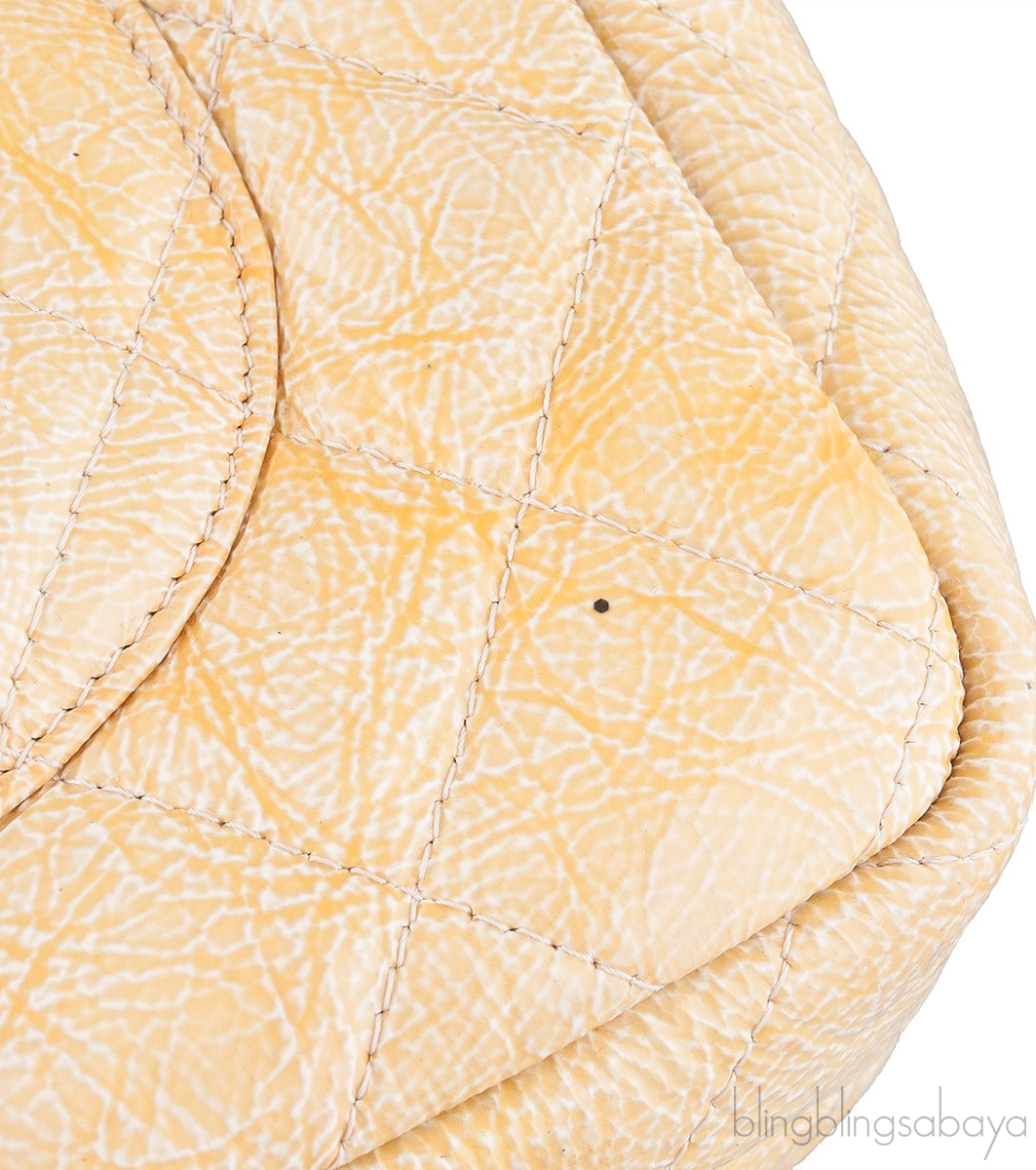 Crinkled Patent Quilted Flap Bag Jumbo