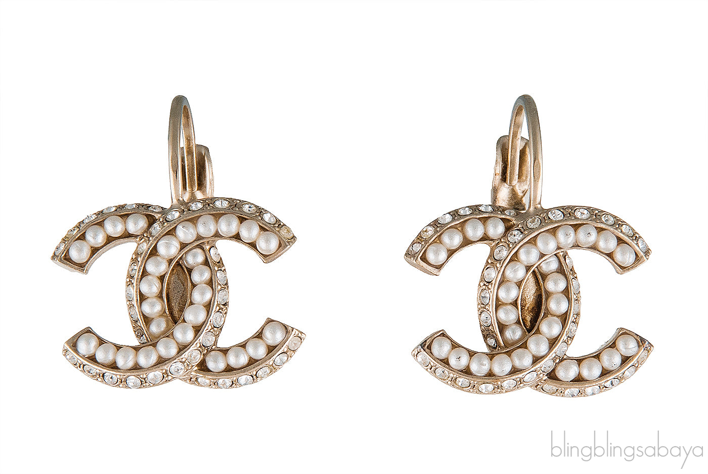 CC Pearl Crystal Earrings