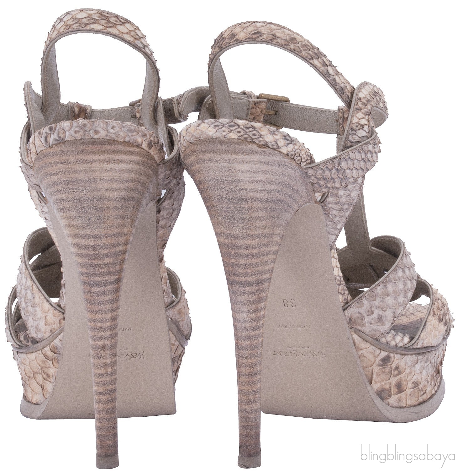 Tribute Python Leather Sandals
