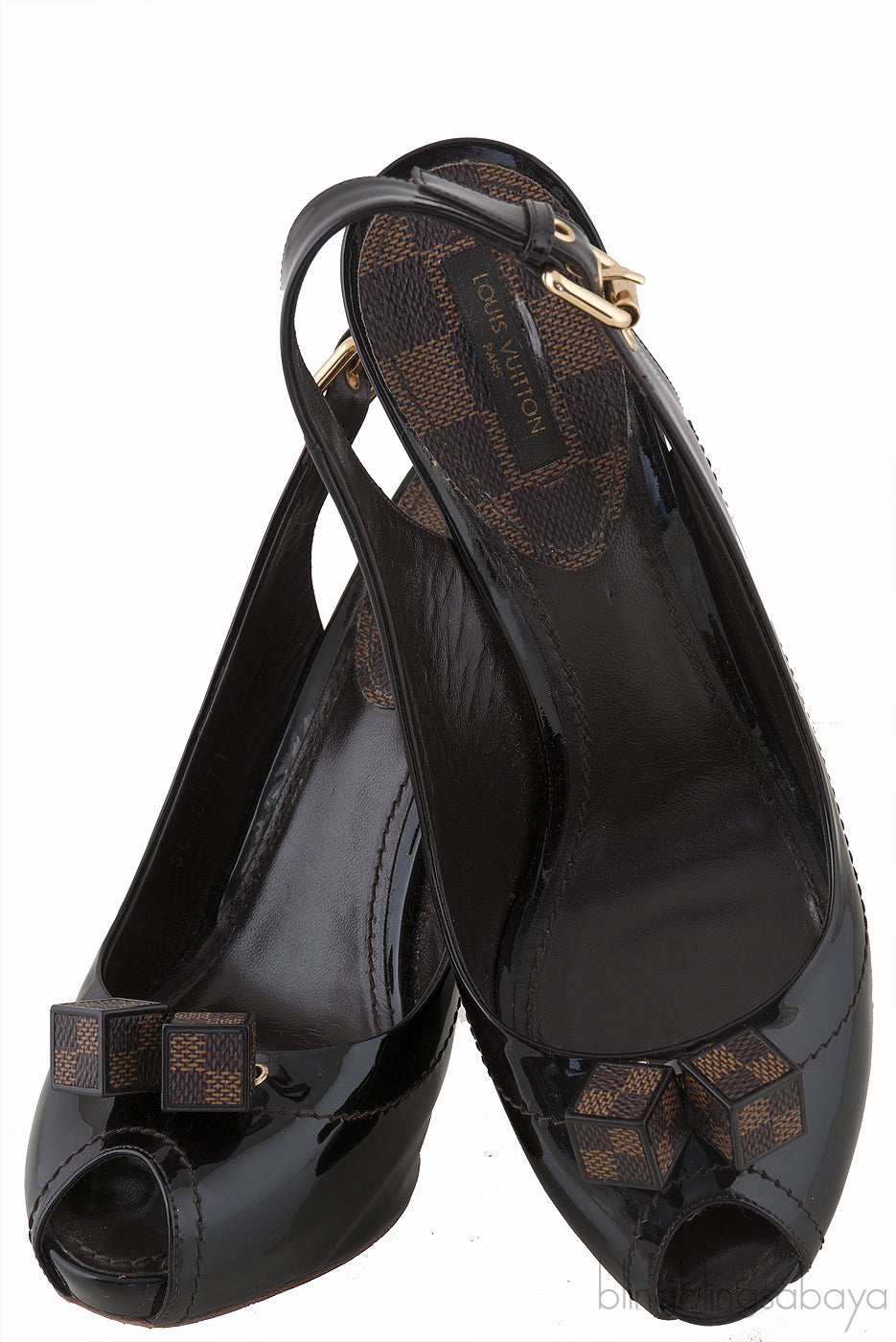 Damier Ebene Slingback Heels