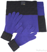 Fendi FF Wool Long Scarf & Gloves