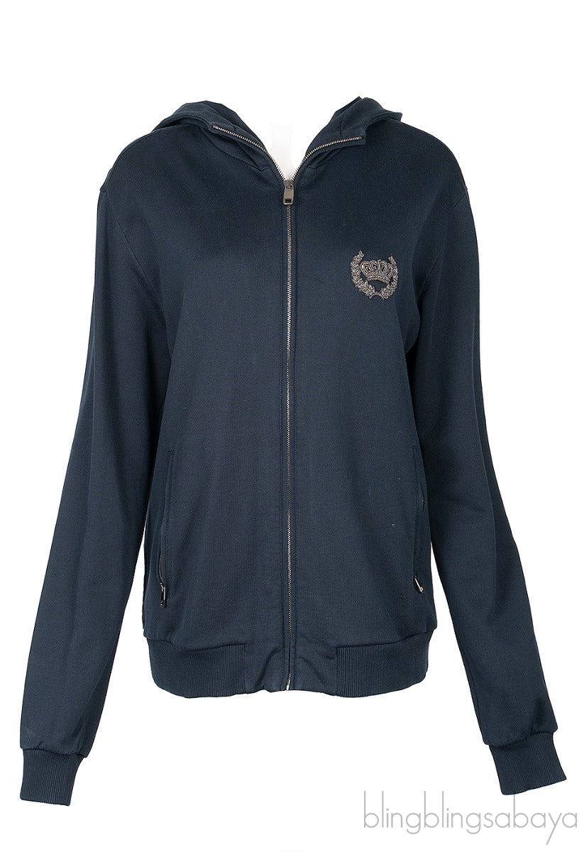 Blue Crown Logo Men\'s Hoodie
