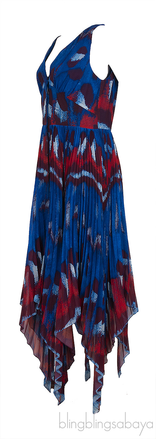 Annabella Abstract Asymmetric Midi-dress