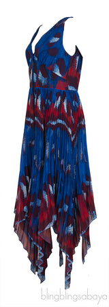 Annabella Abstract Asymmetric Midi-dress