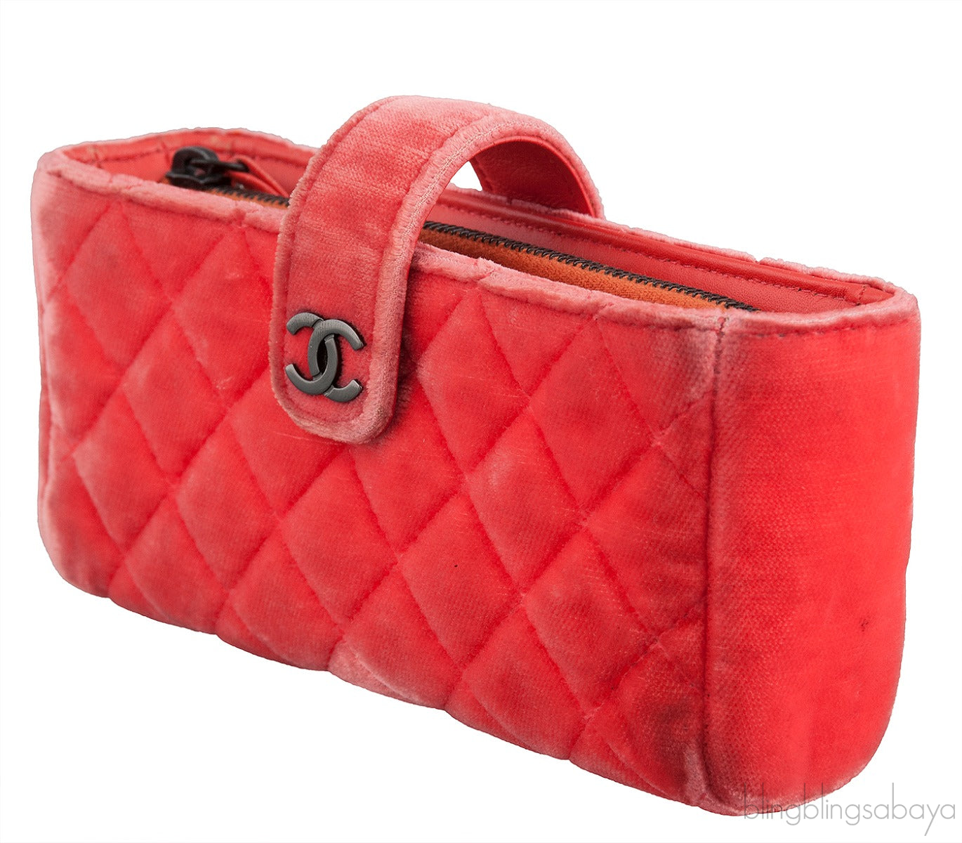 Chanel Small Velvet Clutch w/ Chain
