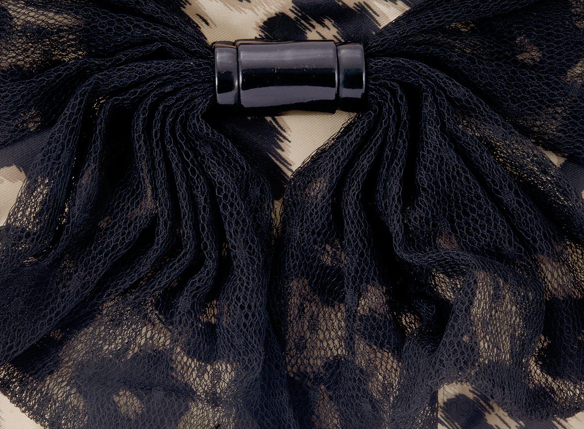 Leopard Print Bow Shoulder Bag*