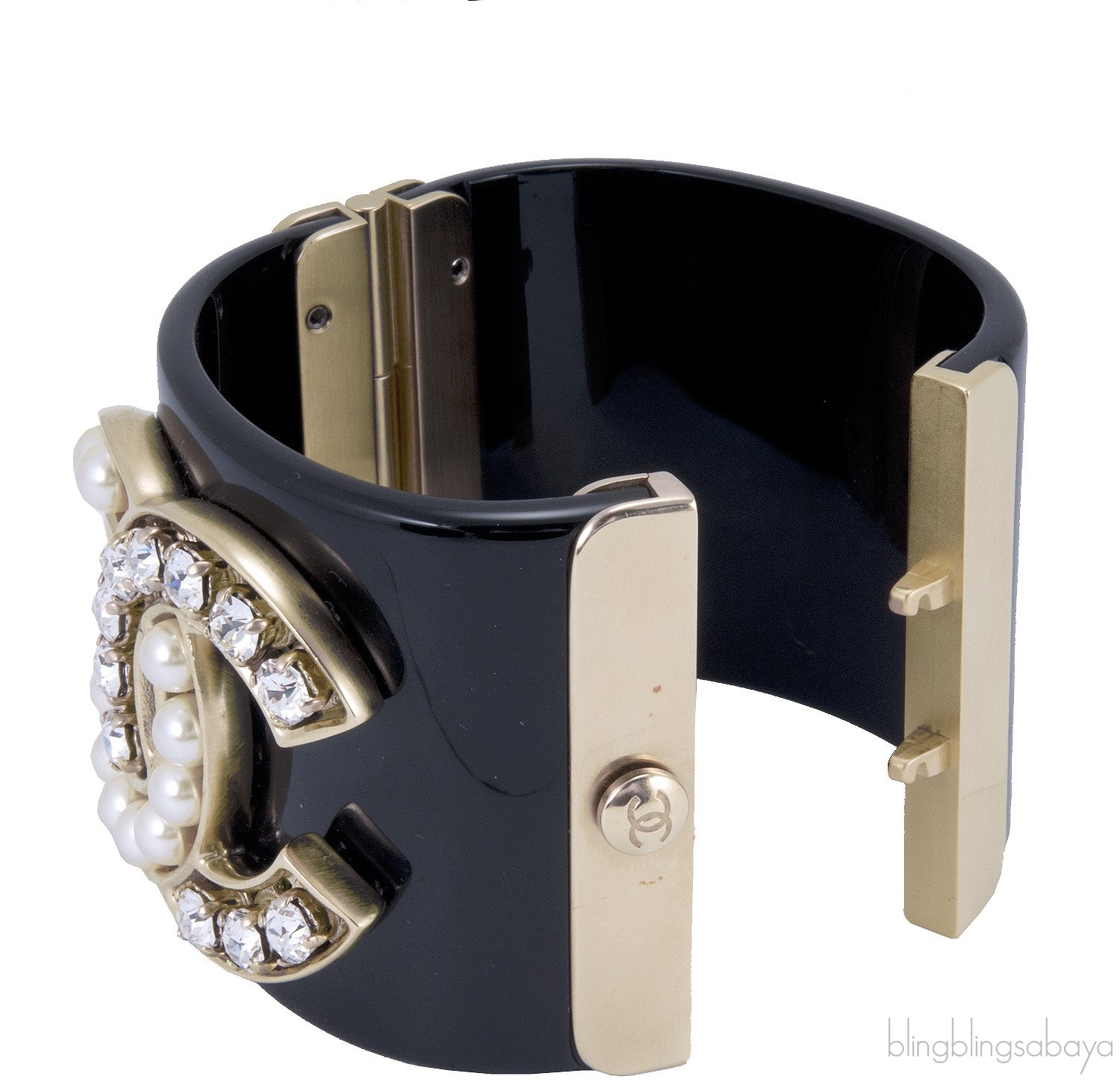 CC Pearl Crystal Black Cuff Manchette