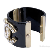 CC Pearl Crystal Black Cuff Manchette
