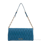 Laguna Matelasse Leather Clutch Shoulder Bag