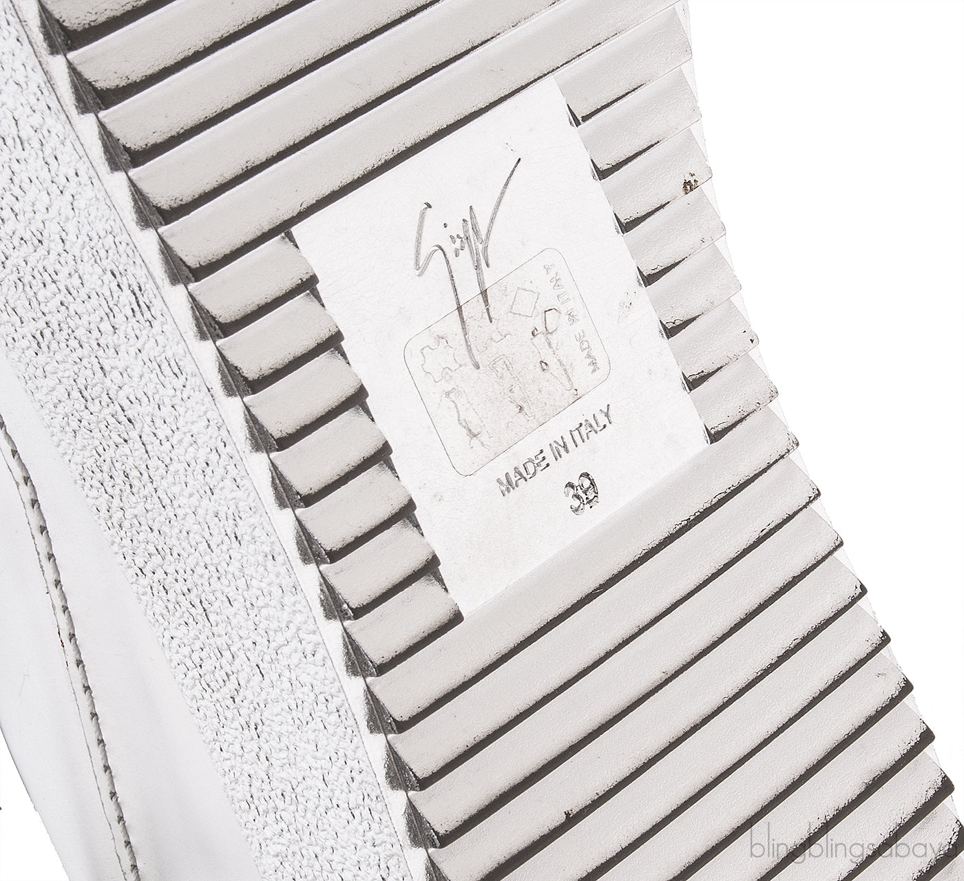 Silver Metallic Leather Sneaker