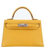Kelly 20 Mini Sellier Jaune Epsom PHW