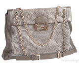 Grey Crystal Embellished Shoulder Bag