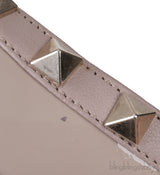 Nude Leather Rockstud Ballet Flat
