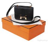 Hermes Vintage Constance Micro 14 Black Varanus Lizard GHW