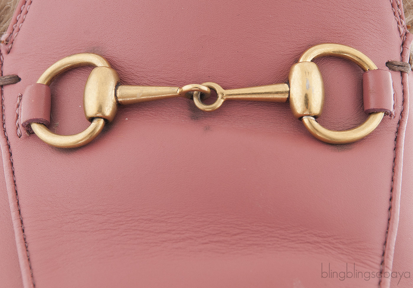 Pink Princetown Fur Slide