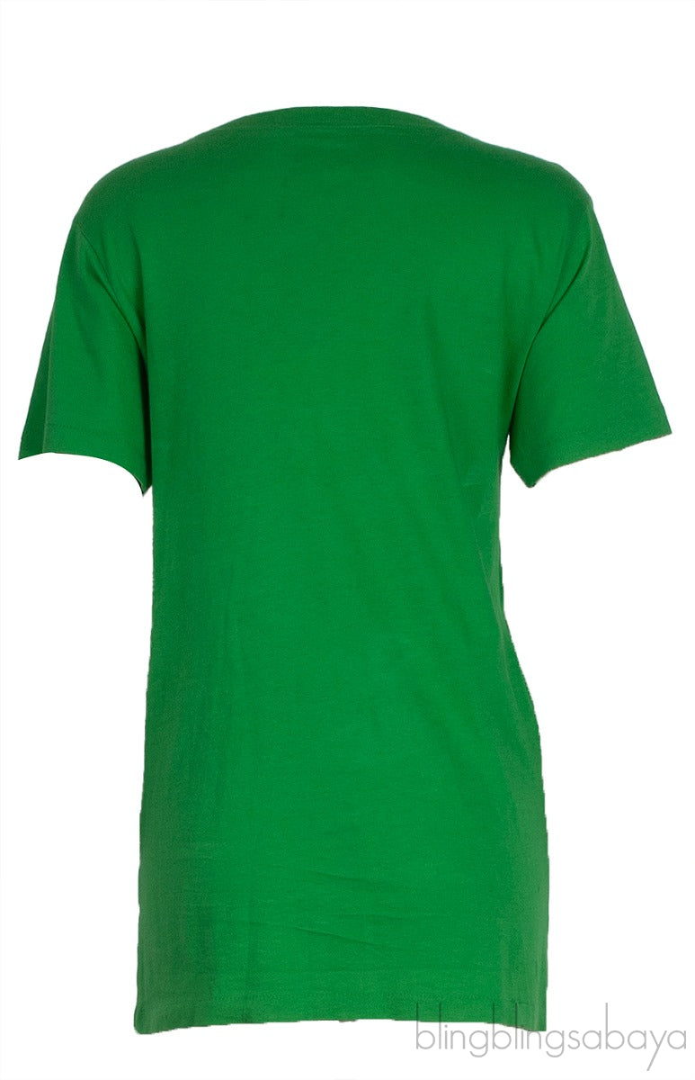 Green GG Crystal Embellished T-shirt