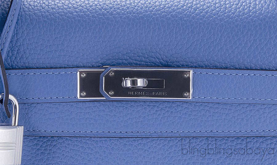 Kelly 35 Blue Paradise Taurillon Clem.