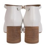 Hermes Viaggio 60 Calfskin White Sandals 37