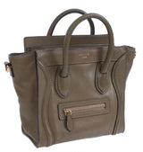 Celine Nano Olive Green Shoulder Bag