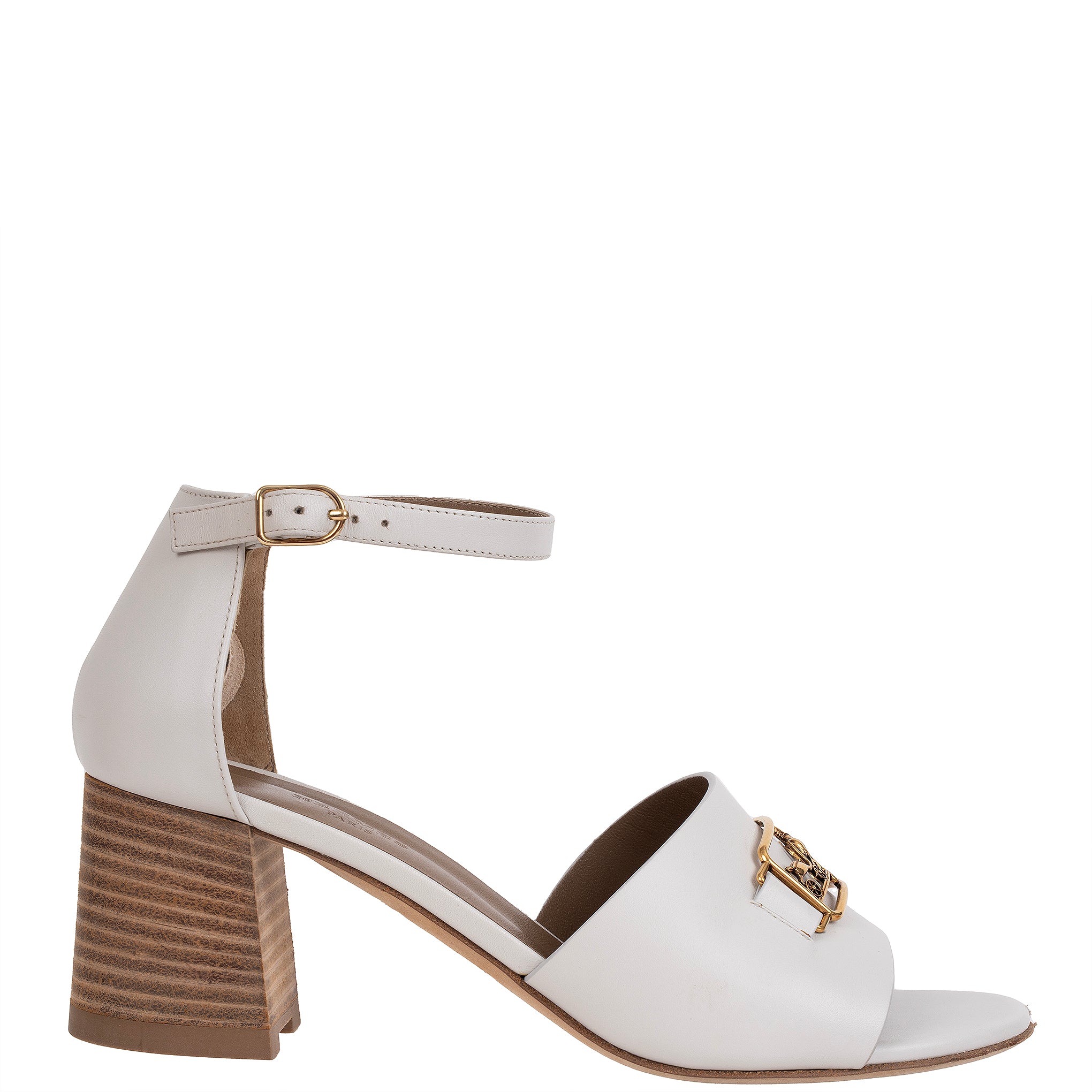 Hermes Viaggio 60 Calfskin White Sandals 37